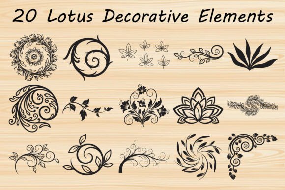 Download Lotus Decorative Elements - Decorative elements Collection