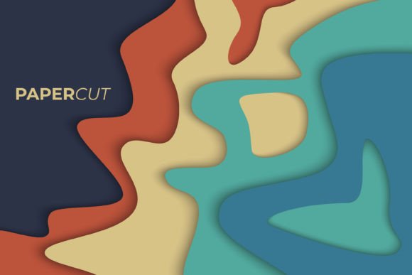 Download Wavy Paper Background in Bright Colors - Premium Resources