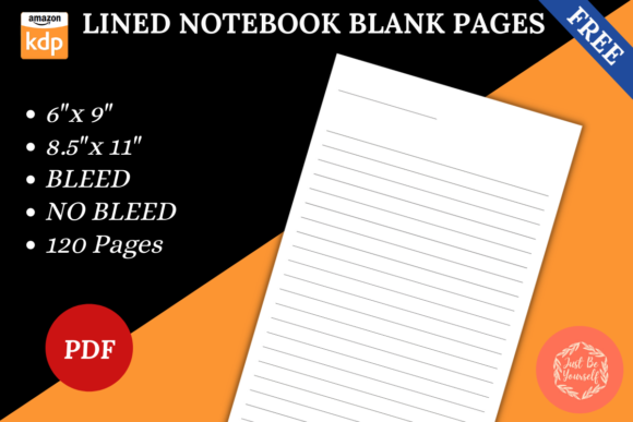 Download FREE Lined Notebook Blank KDP Interior - Kdp Collection