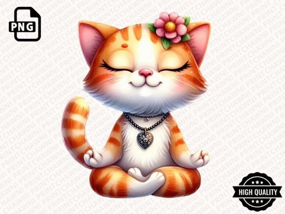 Download Funny Cat Doing Yoga Clipart PNG - Yoga clipart Collection
