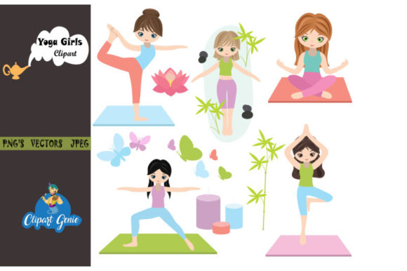 Download Yoga Clipart Bundle - Yoga clipart Collection