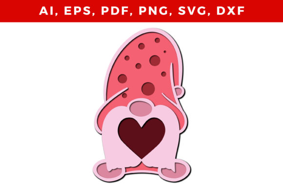 Download Layer Love with Gnome Svg Craft Cut File - Craft cut file Collection