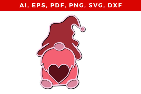 Download Layer Love with Gnome Svg Craft Cut File - Craft cut file Collection