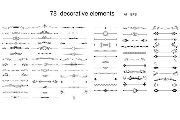 Download 78 Decorative Elements. - Decorative elements Collection