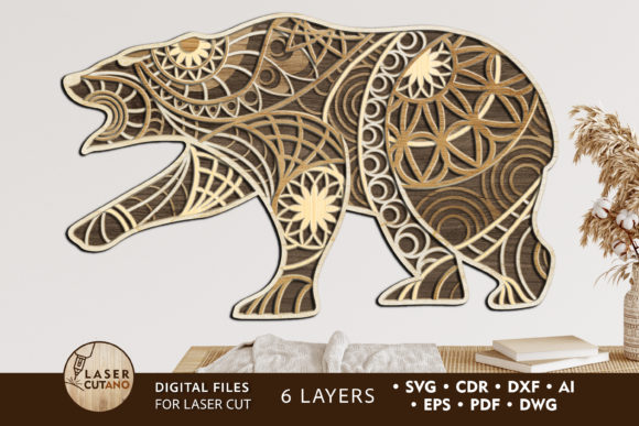 Download Crafts Bear Multilayer Laser Cut File - Premium Bundle