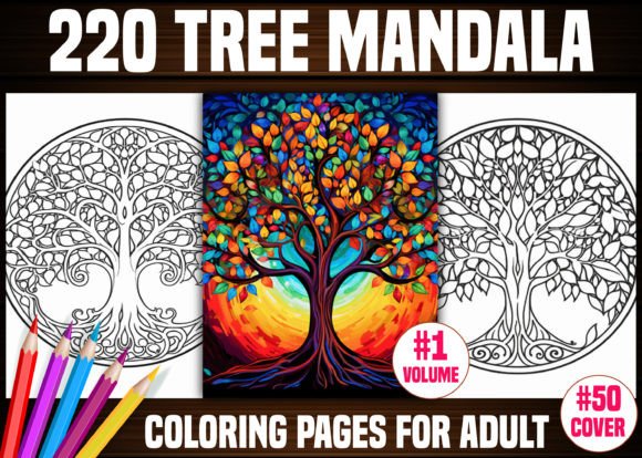 Download 220 Tree Mandala Coloring Pages - KDP - Kdp Collection