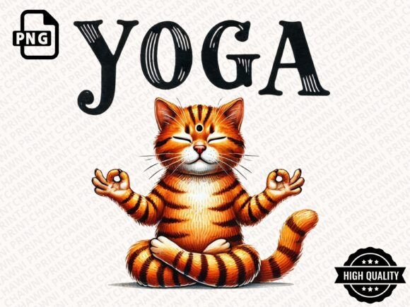 Download Funny Cat Doing Yoga Clipart PNG - Yoga clipart Collection