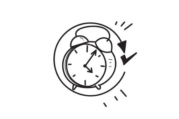 Download Doodle Clock and Circular Arrow - Circular Collection