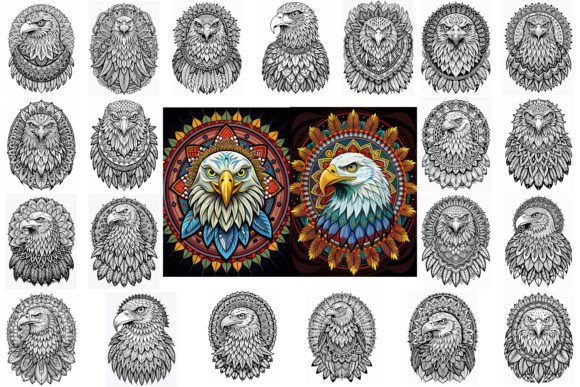 Download Bald Eagle Mandala Coloring Page for KDP - Kdp Collection
