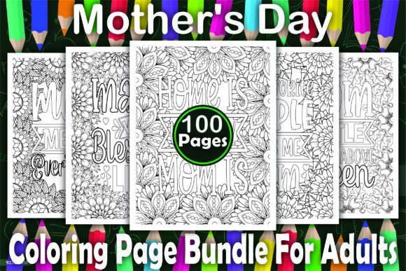 Download 100 Mother's Day Coloring Pages -KDP - Kdp Collection