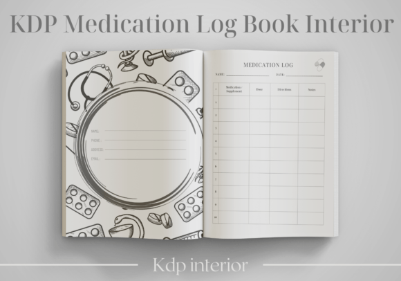 Download KDP Medication Log Book Interior - Kdp Collection