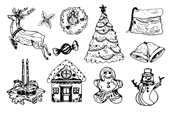 Download About Christmas Decorative Elements Set. - Decorative elements Collection