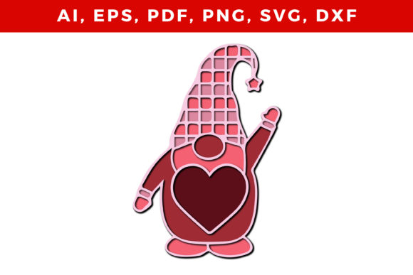 Download Layer Love with Gnome Svg Craft Cut File - Craft cut file Collection